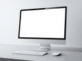 Modern desktop computer setup Royalty Free Stock Photo
