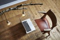 Modern desktop urban design wooden table branch lamp