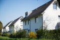 Modern detached buildings in munich bavaria, with blue sky Royalty Free Stock Photo