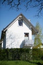 Modern detached buildings in munich bavaria, with blue sky Royalty Free Stock Photo