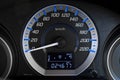 Modern detail with the gauges on the dashboard of a car Royalty Free Stock Photo