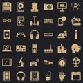 Modern device icons set, simple style Royalty Free Stock Photo