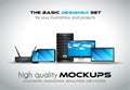 Modern devices mockups for your business projects Royalty Free Stock Photo