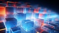 Modern digital abstract 3D background. Can be used in the description of network abilities, technological processes