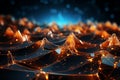 Modern digital abstract 3D background. Can be used in the description of network abilities, AI generate