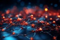 Modern digital abstract 3D background. Can be used in the description of network abilities, AI generate
