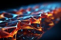 Modern digital abstract 3D background. Can be used in the description of network abilities, AI generate