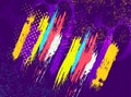 Modern digital background with vibrant paint strokes