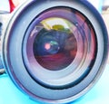 Modern digital camera lens Royalty Free Stock Photo