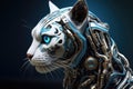 modern digital cat robot pet technology AI generated Royalty Free Stock Photo