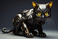 modern digital cat robot pet technology AI generated Royalty Free Stock Photo