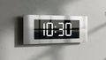 Modern Digital Clock Displaying 10:30 on Concrete Wall Royalty Free Stock Photo