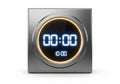 Modern digital clock displaying midnight Royalty Free Stock Photo