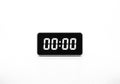 Modern digital clock displaying midnight Royalty Free Stock Photo