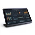 Modern digital dashboard displaying data insights and analytics on interactive touchscreen device