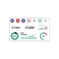 Modern Digital Dashboard Displaying Financial Donation Statistics Royalty Free Stock Photo