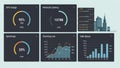 Modern Digital Dashboard Displaying System Performance Metrics and Data Analytics Royalty Free Stock Photo
