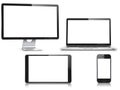 Modern digital devices display Royalty Free Stock Photo