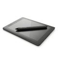 Modern digital drawing tablet with stylus Royalty Free Stock Photo