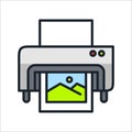 Digital Printer Color Icon Illustration Design Royalty Free Stock Photo