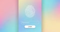 Digital security interface with fingerprint scanner and password login Royalty Free Stock Photo