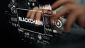 Modern Digital Interface Displaying Blockchain Technology Concept with Data Visualization and Analytics Graphics Royalty Free Stock Photo