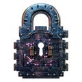 Modern Digital Lock Big data with encrypted computer code Royalty Free Stock Photo