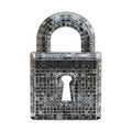 Modern Digital Lock Big data with encrypted computer code Royalty Free Stock Photo