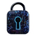 Modern Digital Lock Big data with encrypted computer code Royalty Free Stock Photo