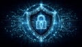 A modern digital security concept, Ai generated image Royalty Free Stock Photo