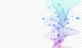Modern digital technology background design with molecular plexus lines and dots. Futuristic network connection. Abstract mesh Royalty Free Stock Photo