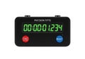 Modern digital timer counting seconds for scientific lab experiments Royalty Free Stock Photo