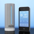 Modern Digital Wireless Home Weather Station with Mobile Phone w