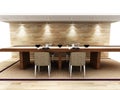 A modern dinning area Royalty Free Stock Photo