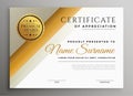 Modern diploma certificate template in stylish theme Royalty Free Stock Photo