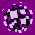 Modern Disco Ball Background Shows Nightclub