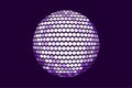 Modern disco ball made of bright dots