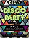 Modern disco party poster design Royalty Free Stock Photo