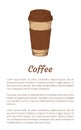 Modern Disposable Coffee Cup Promo Poster Vector