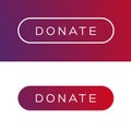 Modern Donate button flat