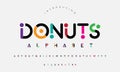 Donuts alphabet font typeface