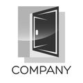 Modern door logo. Vector illustration.