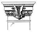 Modern Doric Pilaster Capital, Doric, vintage engraving