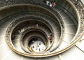 Modern double helix staircase in Vatican Museum Royalty Free Stock Photo