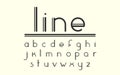Modern double line display vector font and alphabet