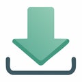 Modern Download Arrow Icon for Web Interface Royalty Free Stock Photo