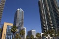 Modern Downtown San Diego Condos and Retail Royalty Free Stock Photo