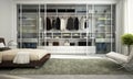 Modern dressing room in the bedroom Royalty Free Stock Photo