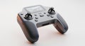 Modern drone remote controller with integrated screen on a white background Royalty Free Stock Photo