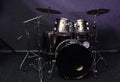 Modern drum set in recording studio Royalty Free Stock Photo